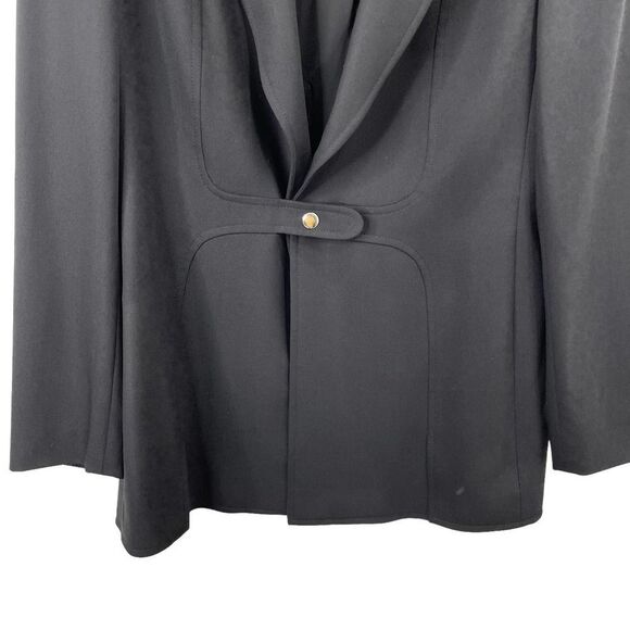 Escada wool blend black single button blazer Sz 38‎ Medium - Picture 7 of 12